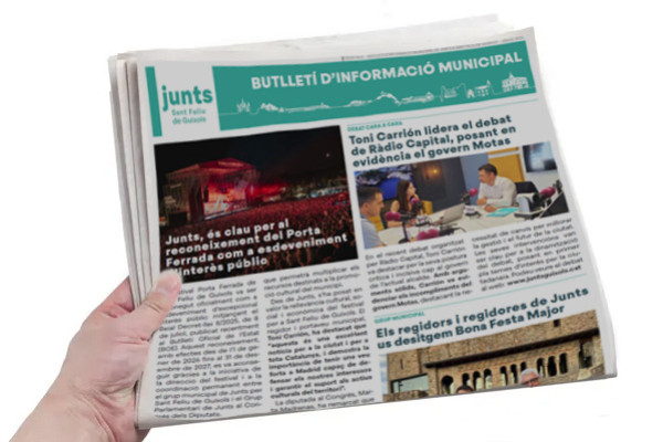 Ja podeu llegir el nou Butlletí d’Estiu de Junts Sant Feliu de Guíxols